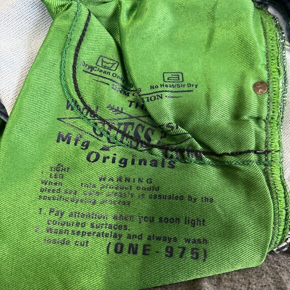 Guess Denim Blue Ripped Jeans Size 32 - Picture 3 of 4